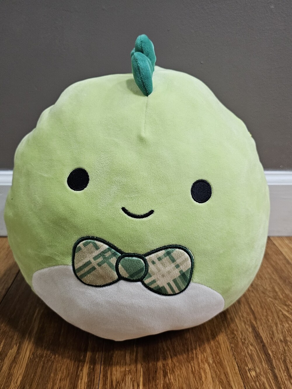 Squishmallows Danny the Dinosaur 12" Green Plush with Plaid Bowtie